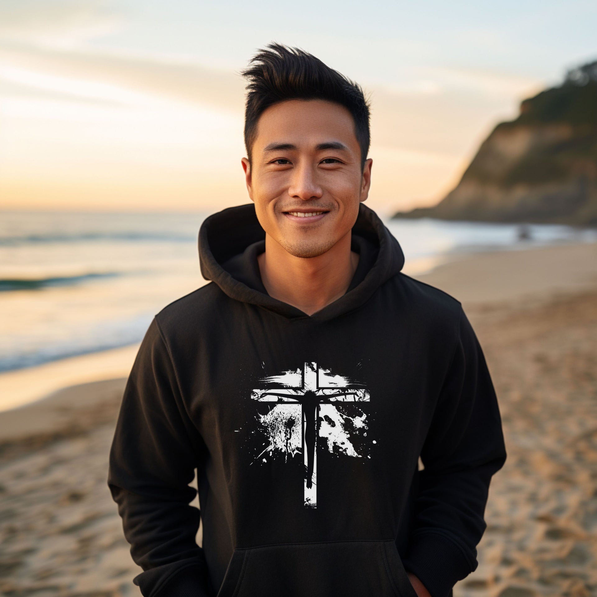 Jesus on Cross Unisex Hoodie - My Faith My Father