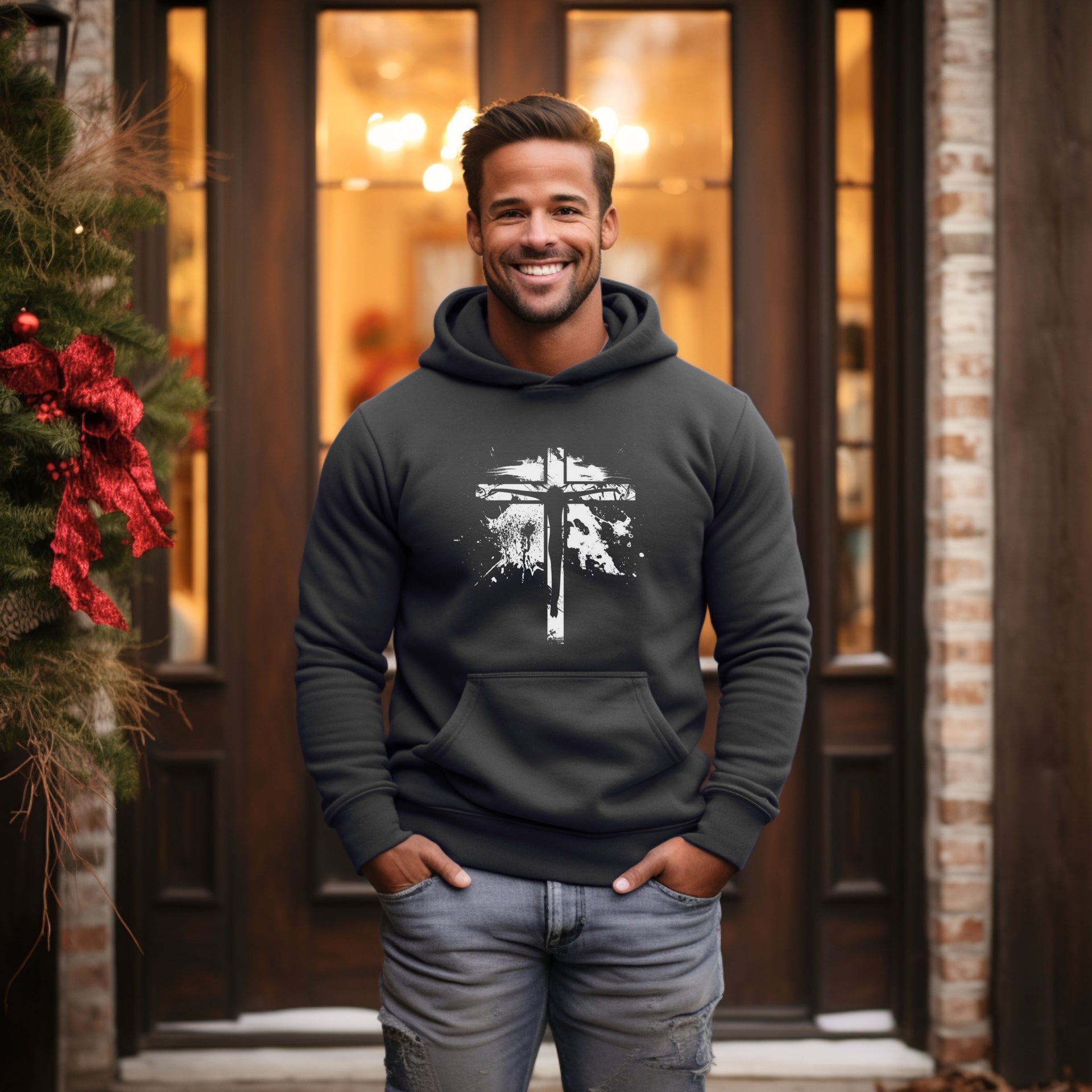 Jesus on Cross Unisex Hoodie - My Faith My Father