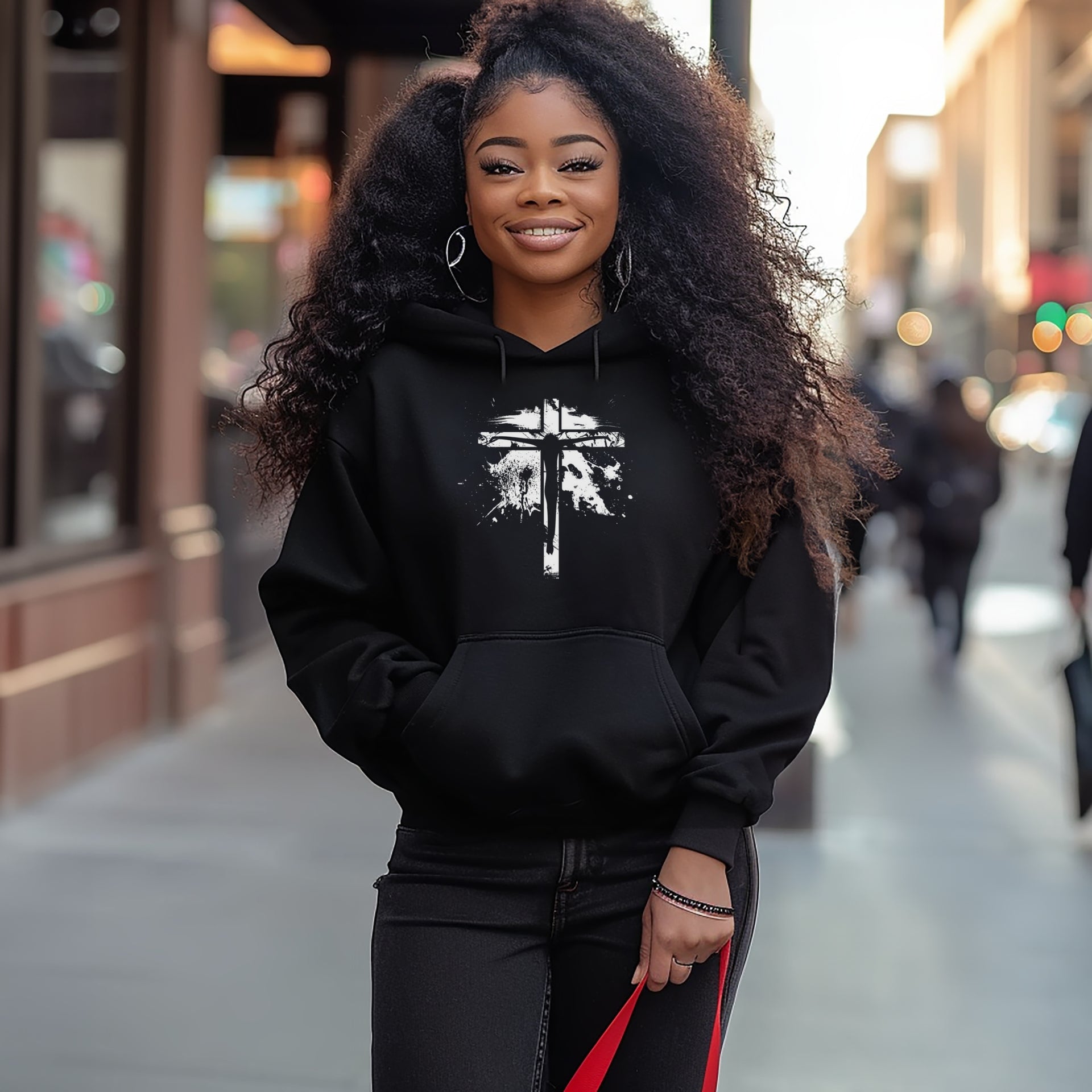 Jesus on Cross Unisex Hoodie - My Faith My Father