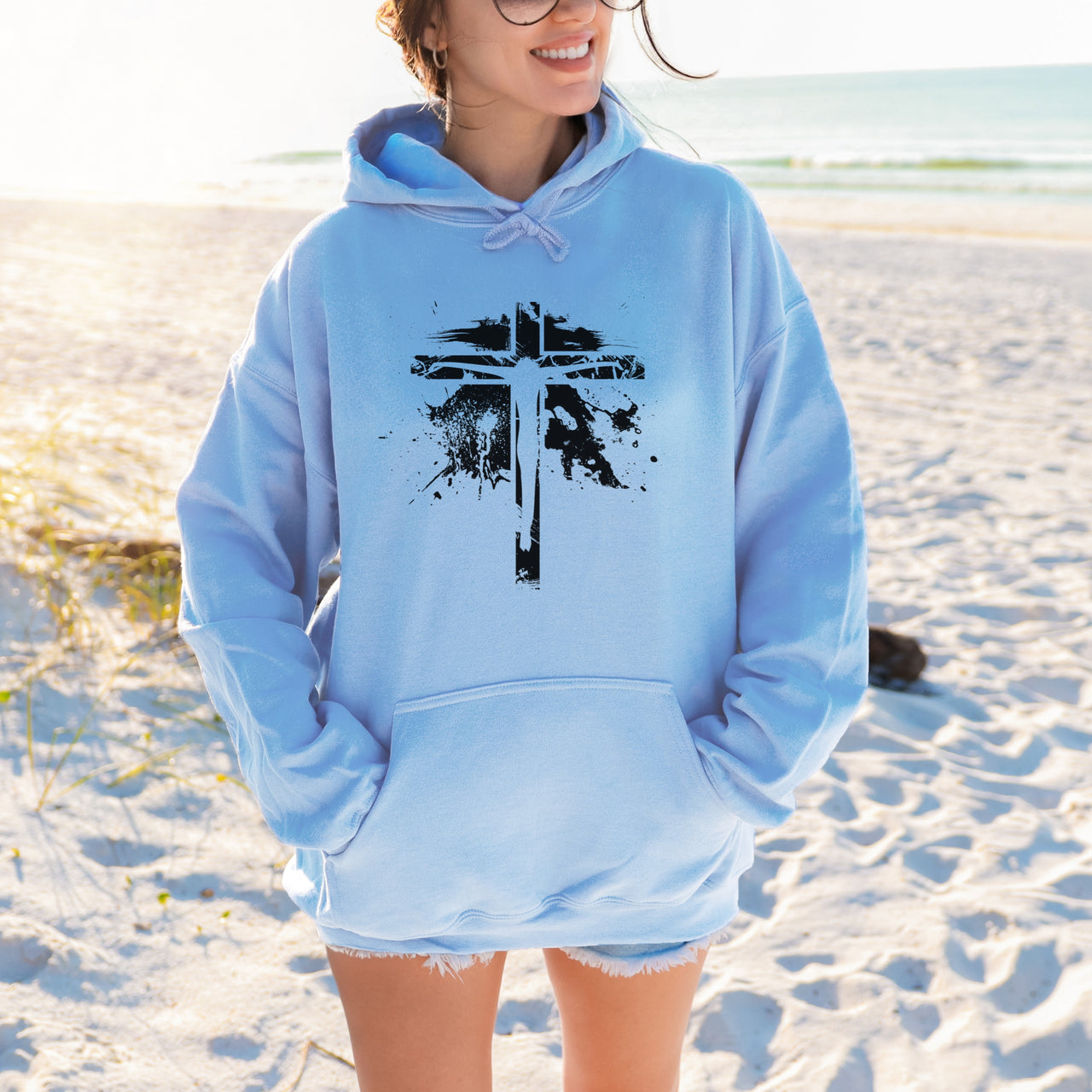 Jesus on Cross Unisex Hoodie - My Faith My Father