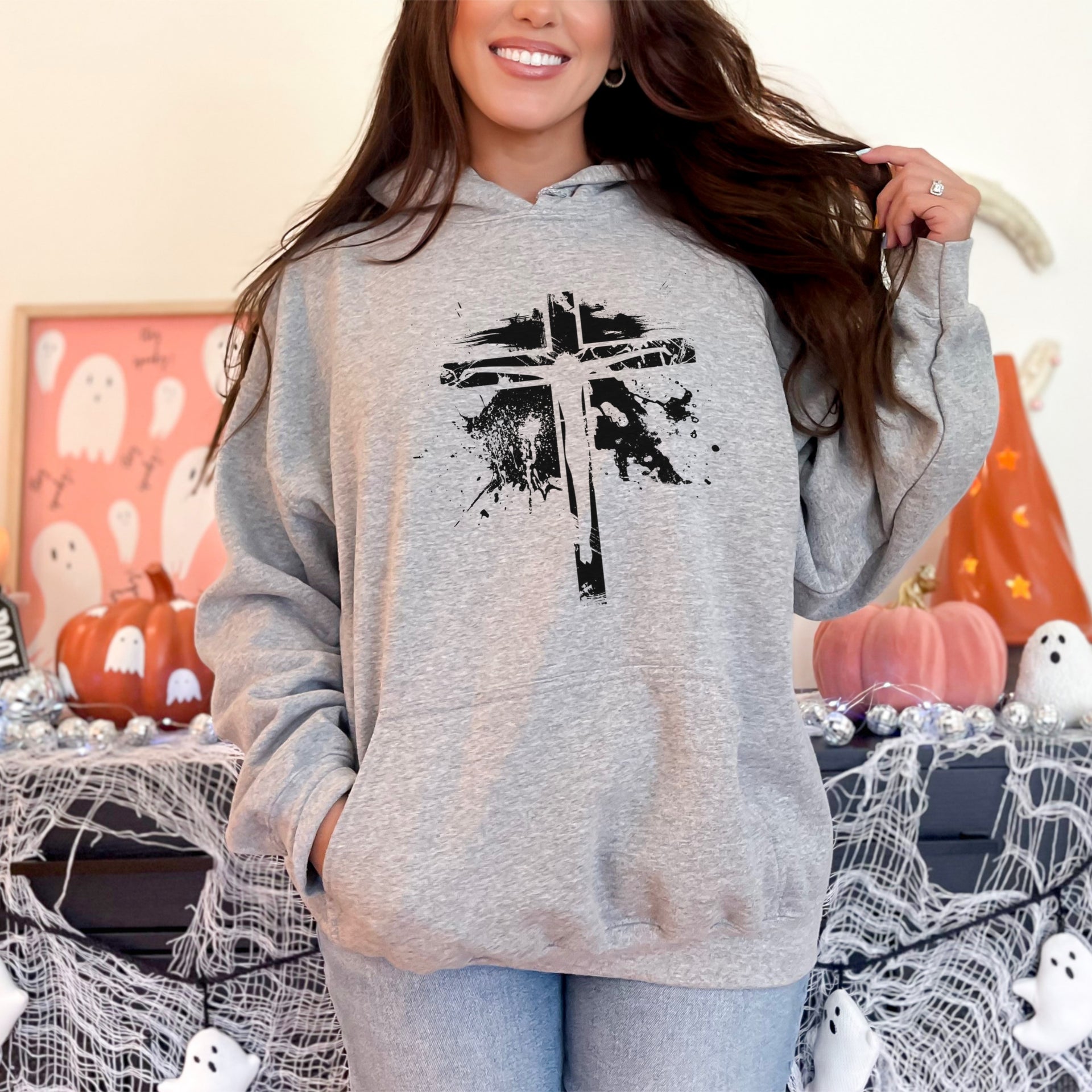 Jesus on Cross Unisex Hoodie - My Faith My Father