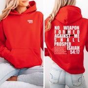 Isaiah 54:17 – No Weapon Formed Shall Prosper | Unisex Christian Hoodie - My Faith My Father