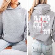 Isaiah 54:17 – No Weapon Formed Shall Prosper | Unisex Christian Hoodie - My Faith My Father