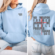 Isaiah 54:17 – No Weapon Formed Shall Prosper | Unisex Christian Hoodie - My Faith My Father