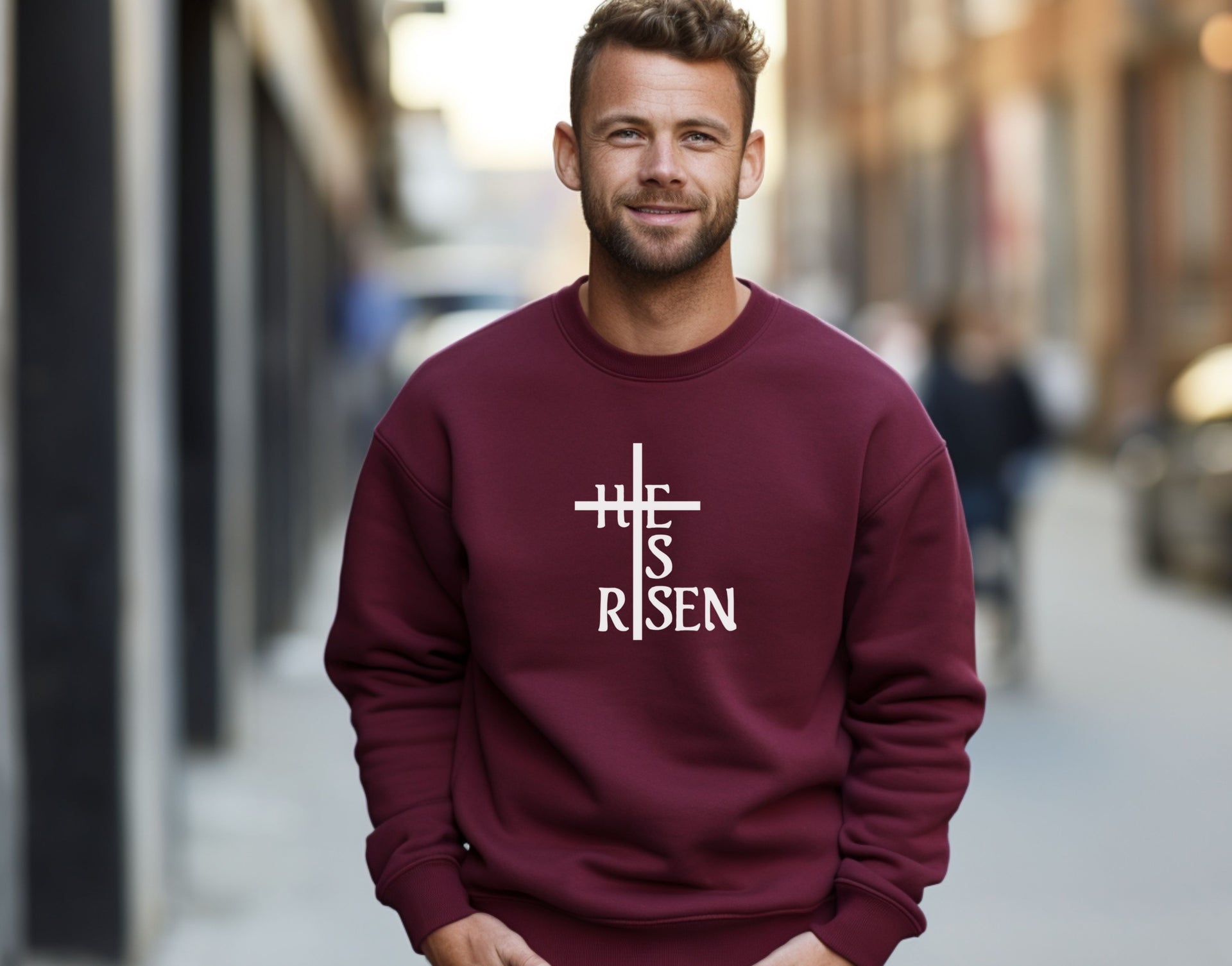 He Is Risen Unisex Crewneck Sweatshirt - My Faith My Father