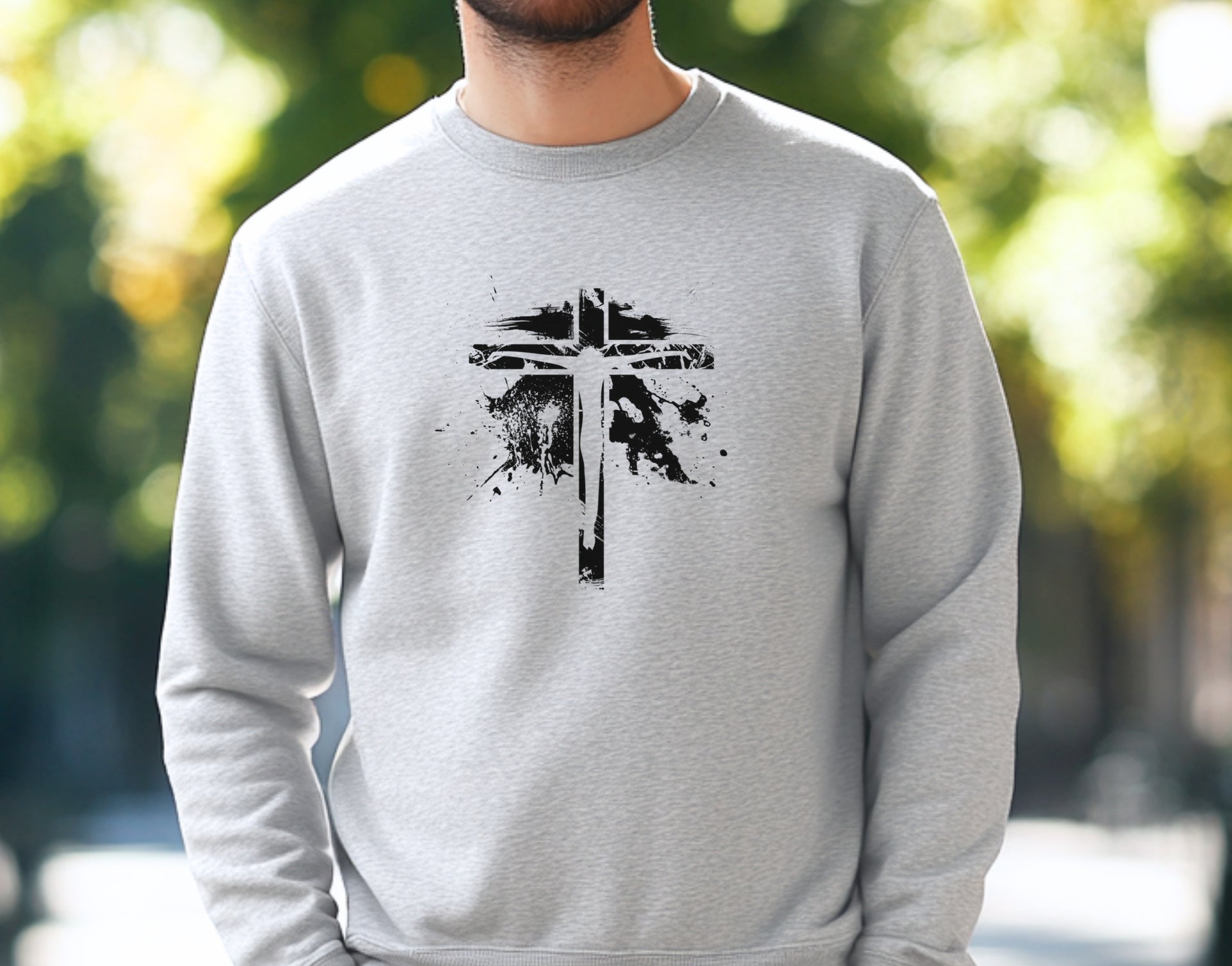 Jesus on Cross Unisex Crewneck Sweatshirt - My Faith My Father