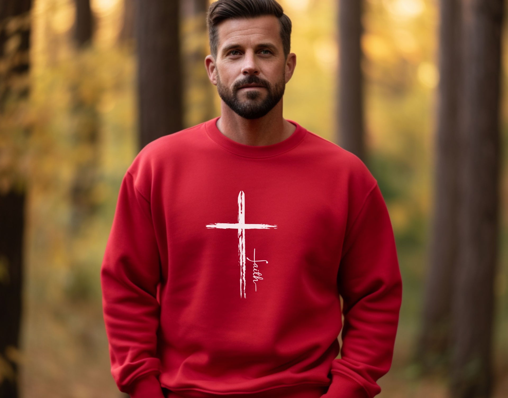 Cross With Faith Unisex Crewneck Sweatshirt - My Faith My Father