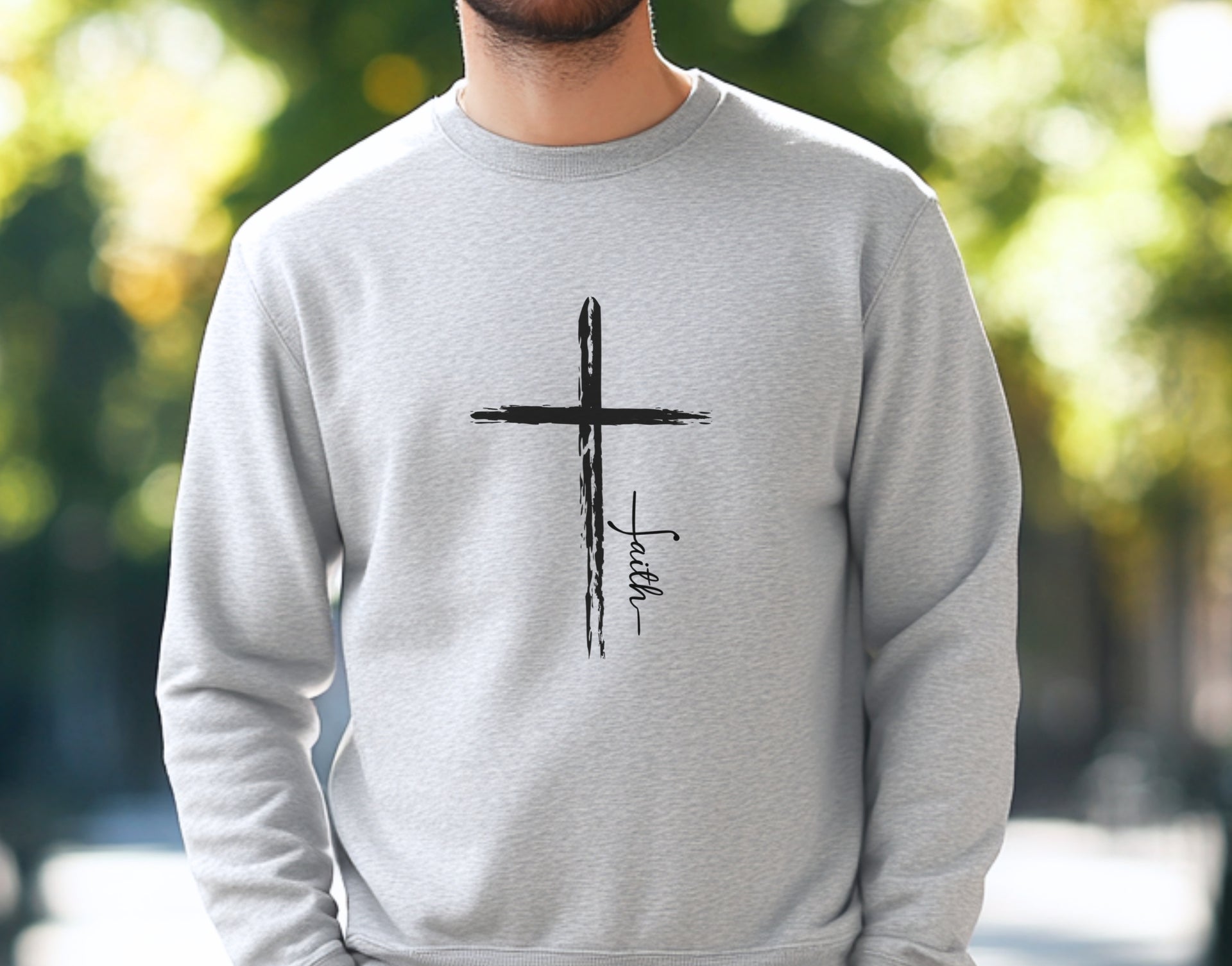 Cross With Faith Unisex Crewneck Sweatshirt - My Faith My Father