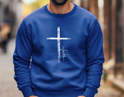 Cross With Faith Unisex Crewneck Sweatshirt - My Faith My Father