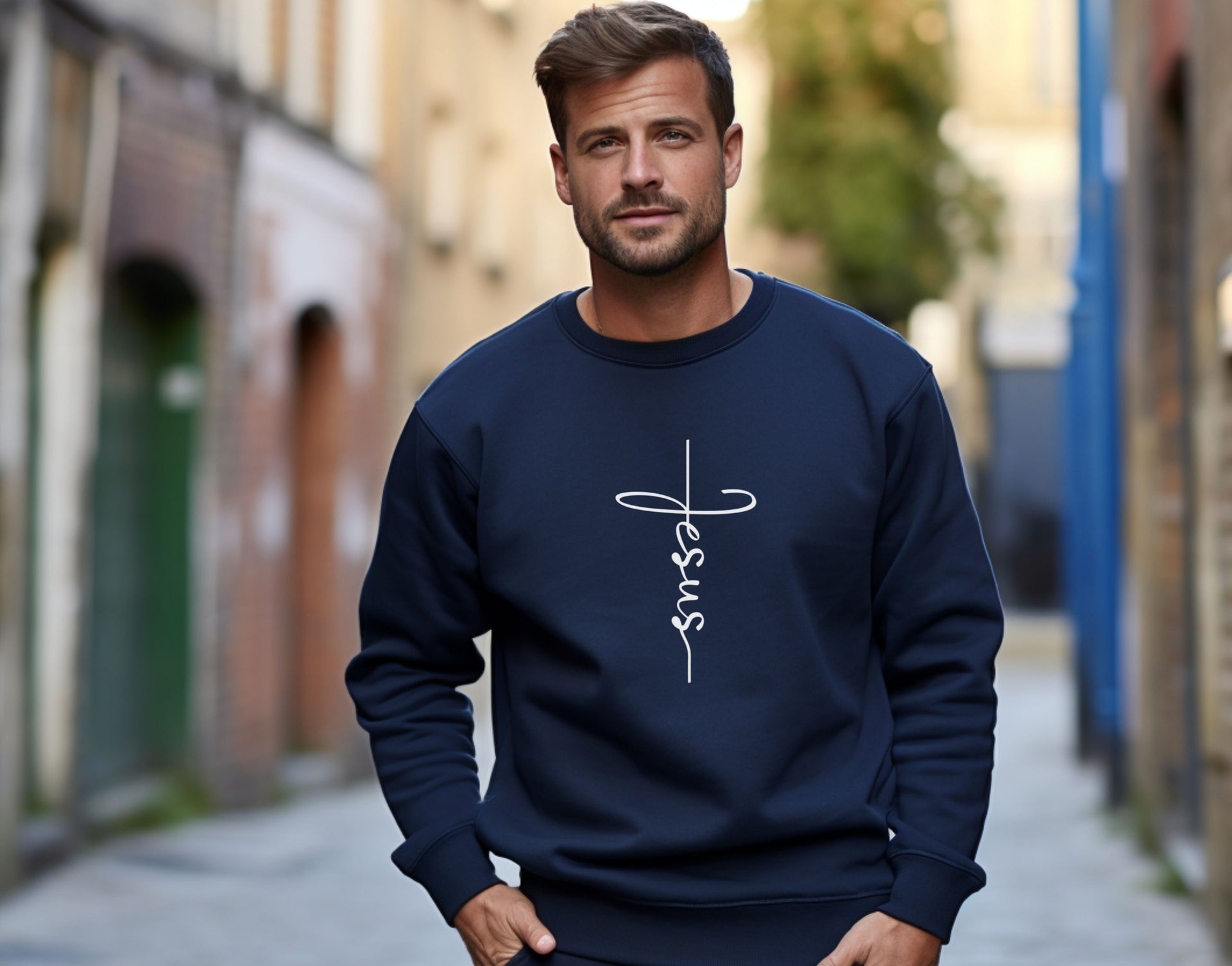 Jesus Cross Unisex Crewneck Sweatshirt - My Faith My Father