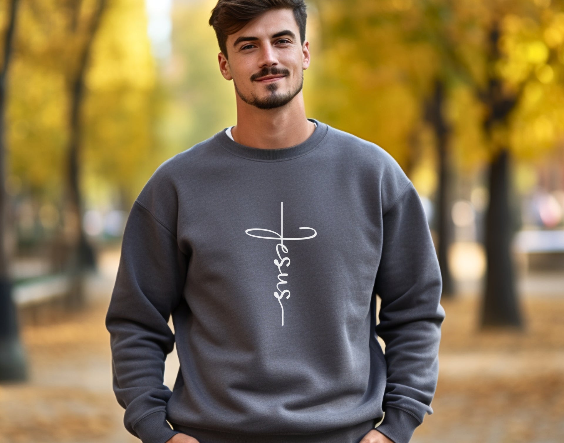 Jesus Cross Unisex Crewneck Sweatshirt - My Faith My Father
