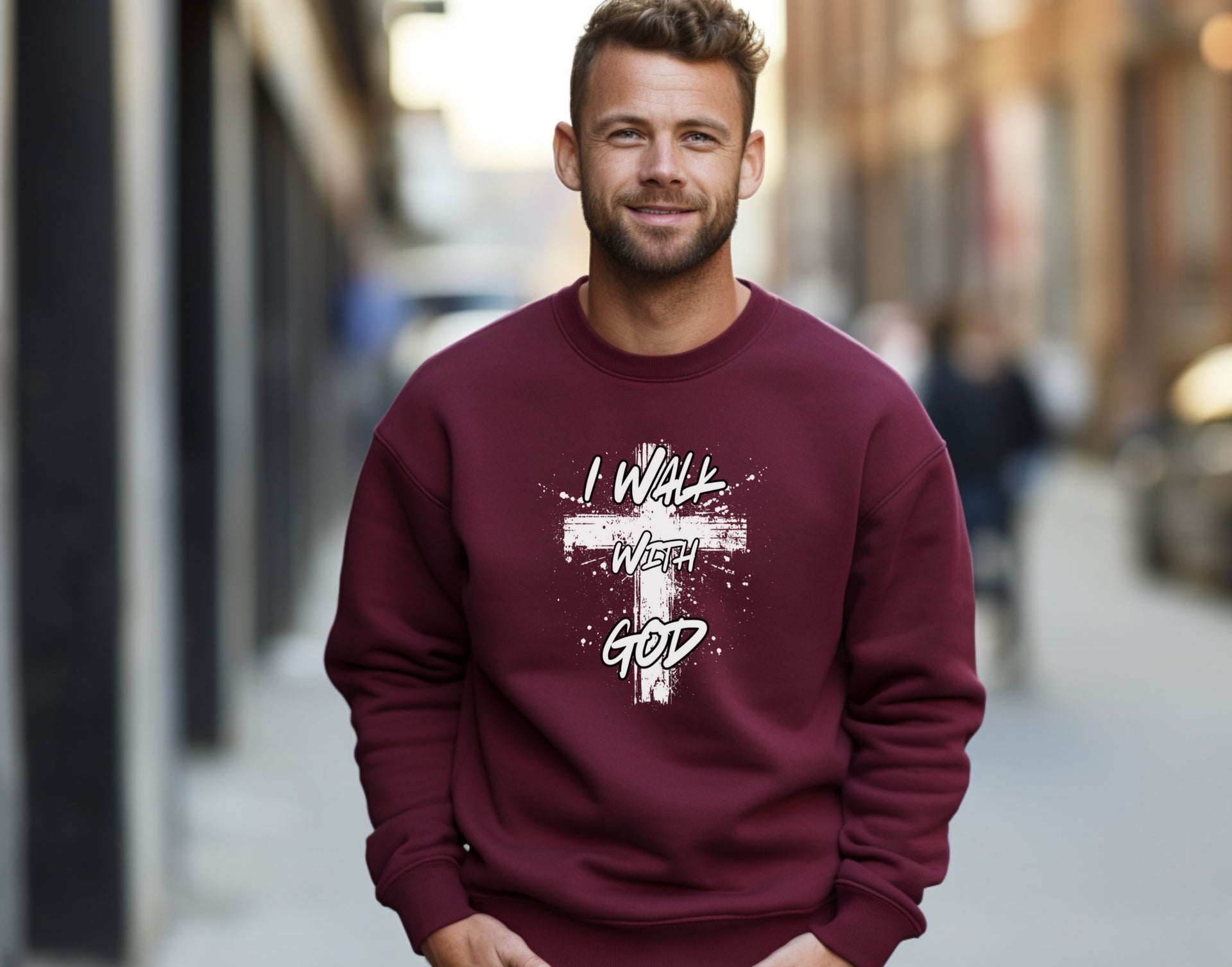 I Walk With God Unisex Crewneck Sweatshirt - My Faith My Father