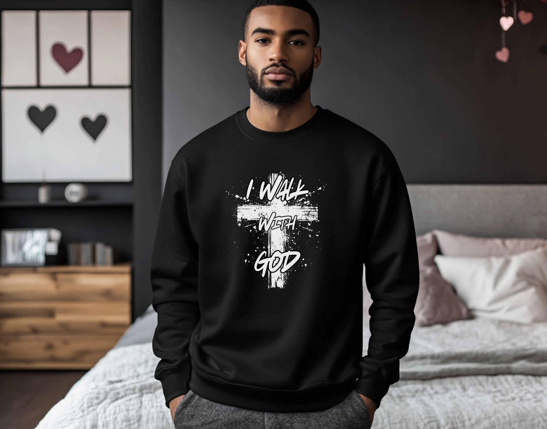 I Walk With God Unisex Crewneck Sweatshirt - My Faith My Father