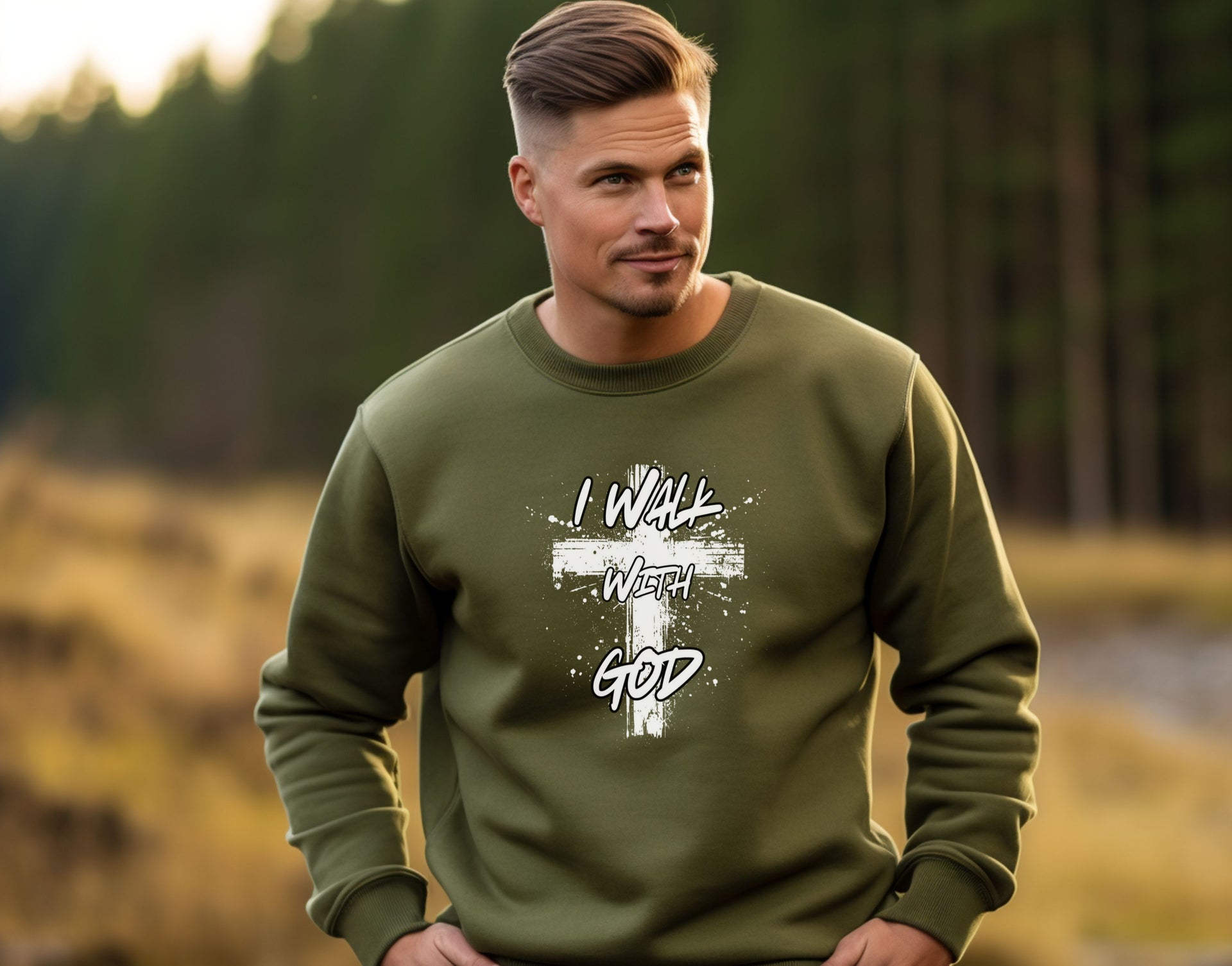 I Walk With God Unisex Crewneck Sweatshirt - My Faith My Father