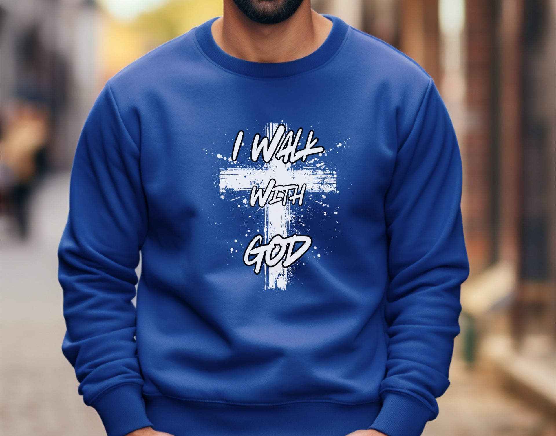 I Walk With God Unisex Crewneck Sweatshirt - My Faith My Father