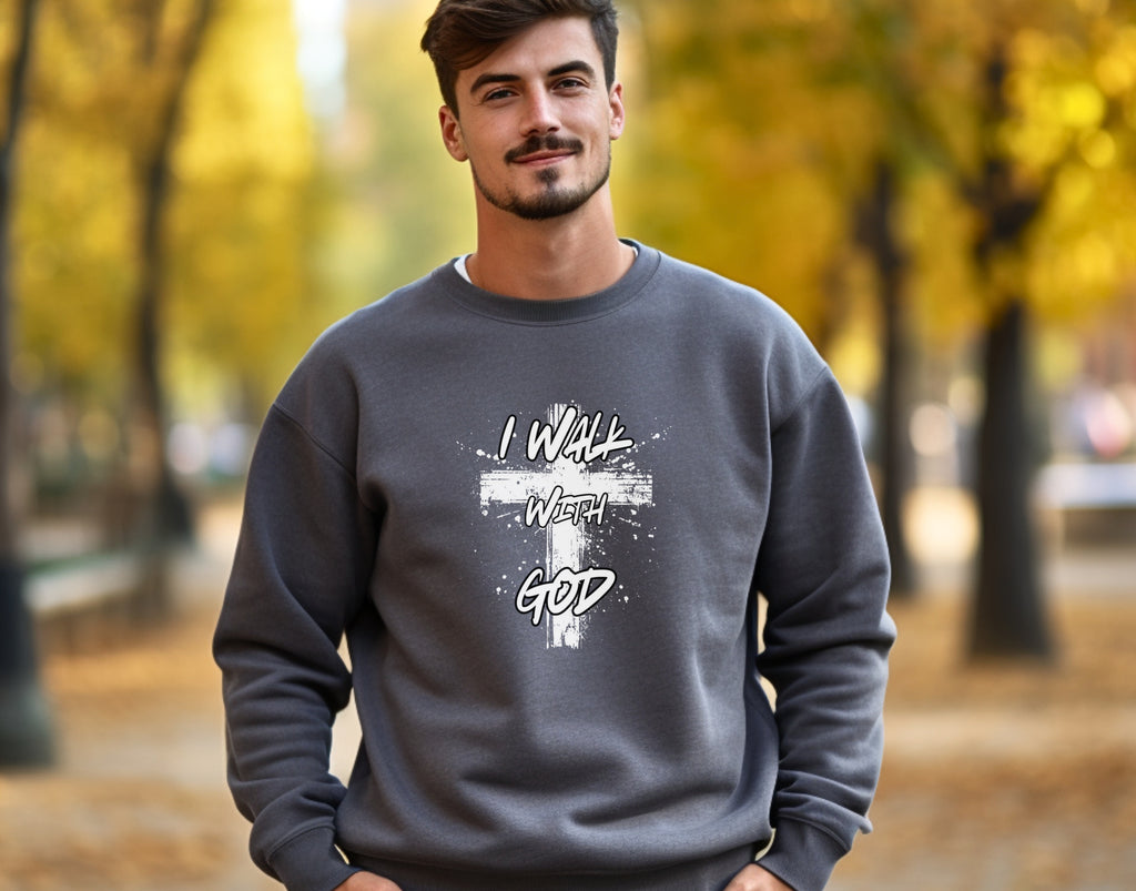I Walk With God Unisex Crewneck Sweatshirt