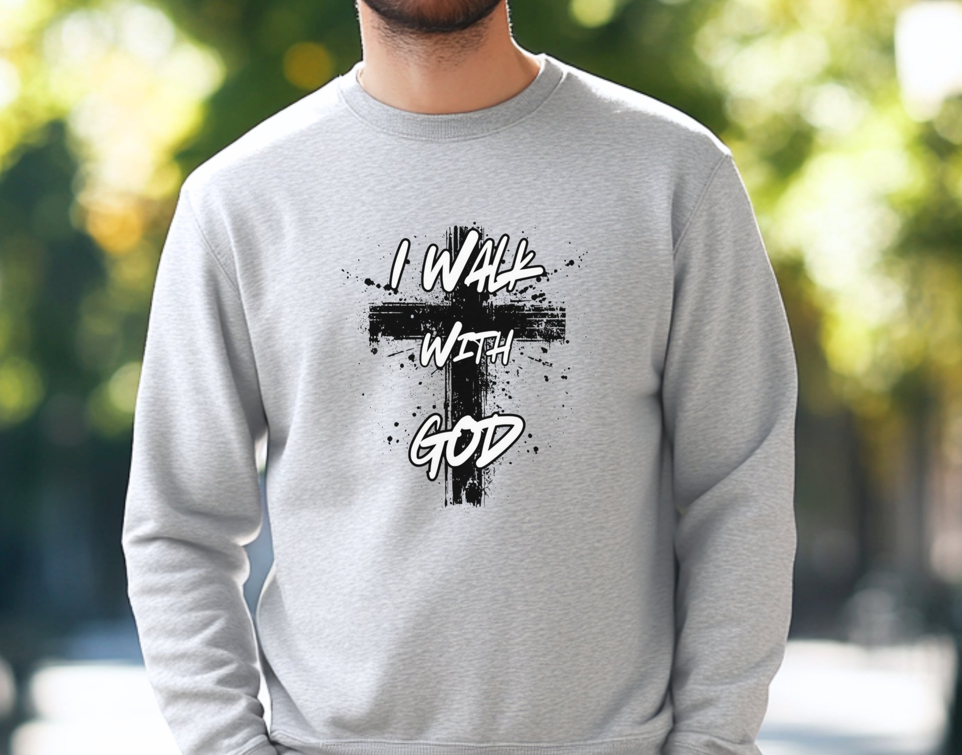 I Walk With God Unisex Crewneck Sweatshirt - My Faith My Father