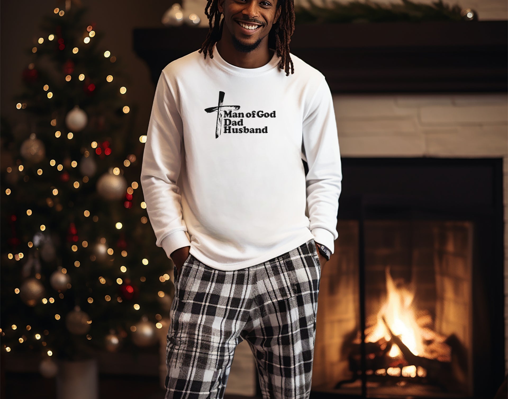 Man of God, Dad, Husband Unisex Crewneck Sweatshirt - My Faith My Father