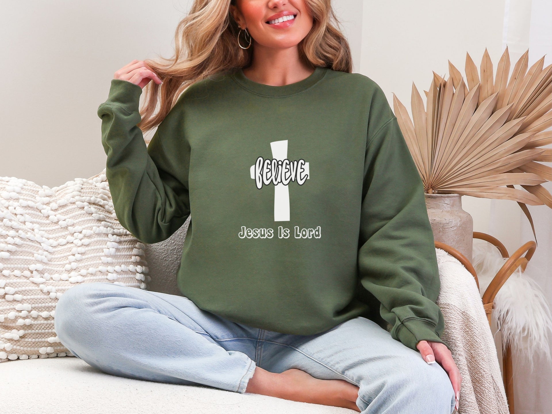 Believe Jesus is Lord Unisex Crewneck Sweatshirt - My Faith My Father