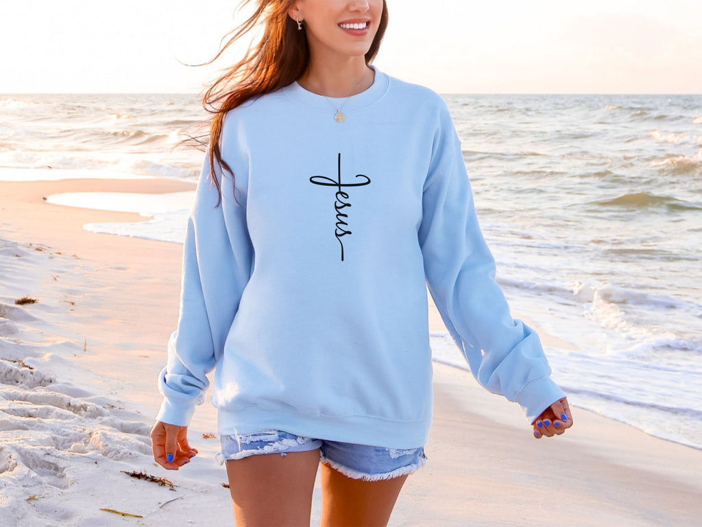 Jesus Cross Unisex Crewneck Sweatshirt
