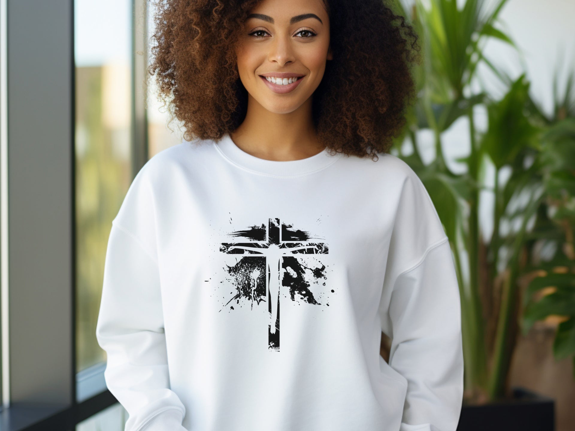 Jesus on Cross Unisex Crewneck Sweatshirt - My Faith My Father