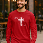 Jesus is King Unisex Relaxed Fit Long Sleeve T-Shirt - My Faith My Father