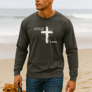 Jesus is King Unisex Relaxed Fit Long Sleeve T-Shirt - My Faith My Father