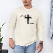 Jesus is King Unisex Relaxed Fit Long Sleeve T-Shirt - My Faith My Father