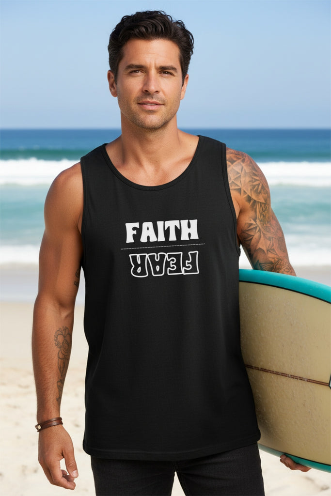 Faith Over Fear Unisex Relaxed Fit Tank Top