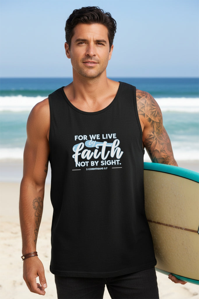 For We Live By Faith Unisex Relaxed Fit Tank Top