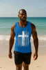 Flag With Cross Unisex Relaxed Fit Tank Top