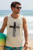 Flag With Cross Unisex Relaxed Fit Tank Top