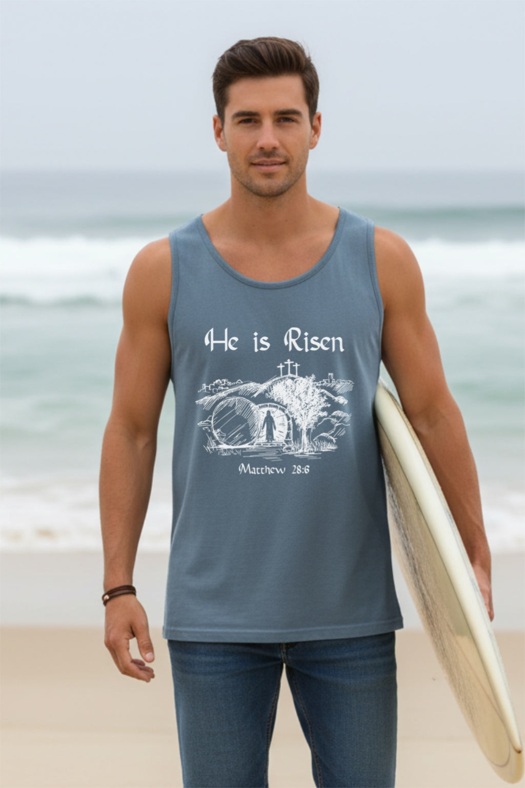 He Is Risen Unisex Relaxed Fit Tank Top