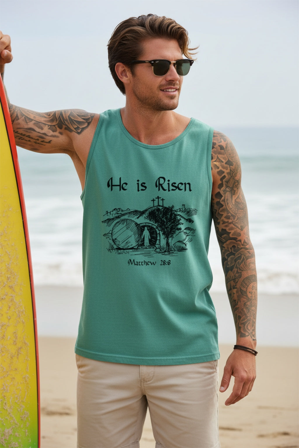 He Is Risen Unisex Relaxed Fit Tank Top
