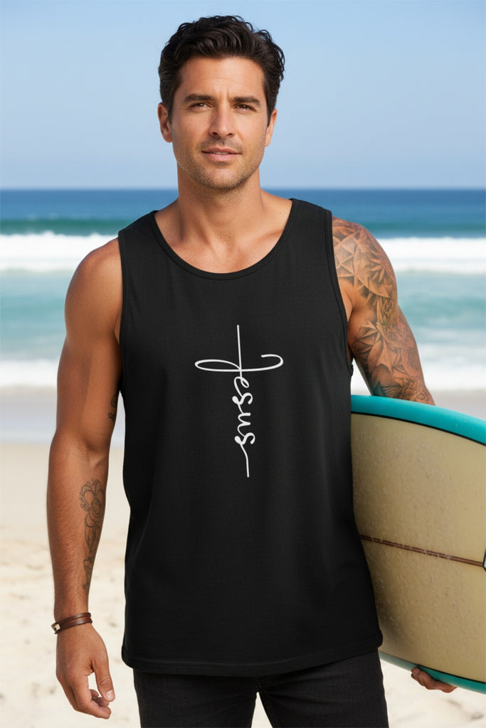 Jesus Cross Unisex Relaxed Fit Tank Top