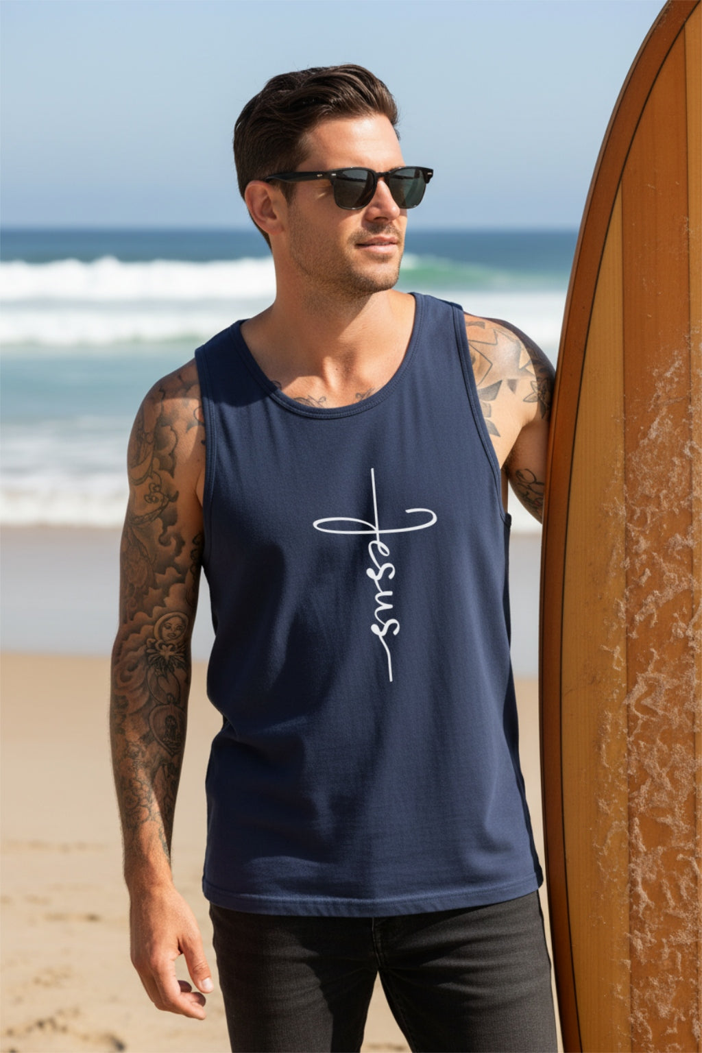 Jesus Cross Unisex Relaxed Fit Tank Top