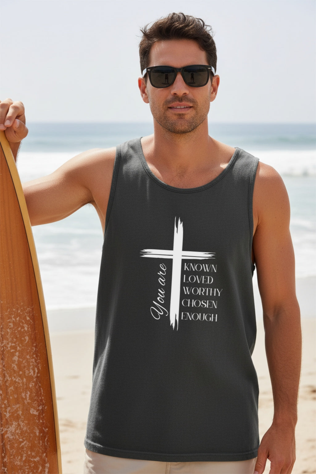 You Are Known, Loved, Worthy, Chosen, Enough Unisex Relaxed Fit Tank Top