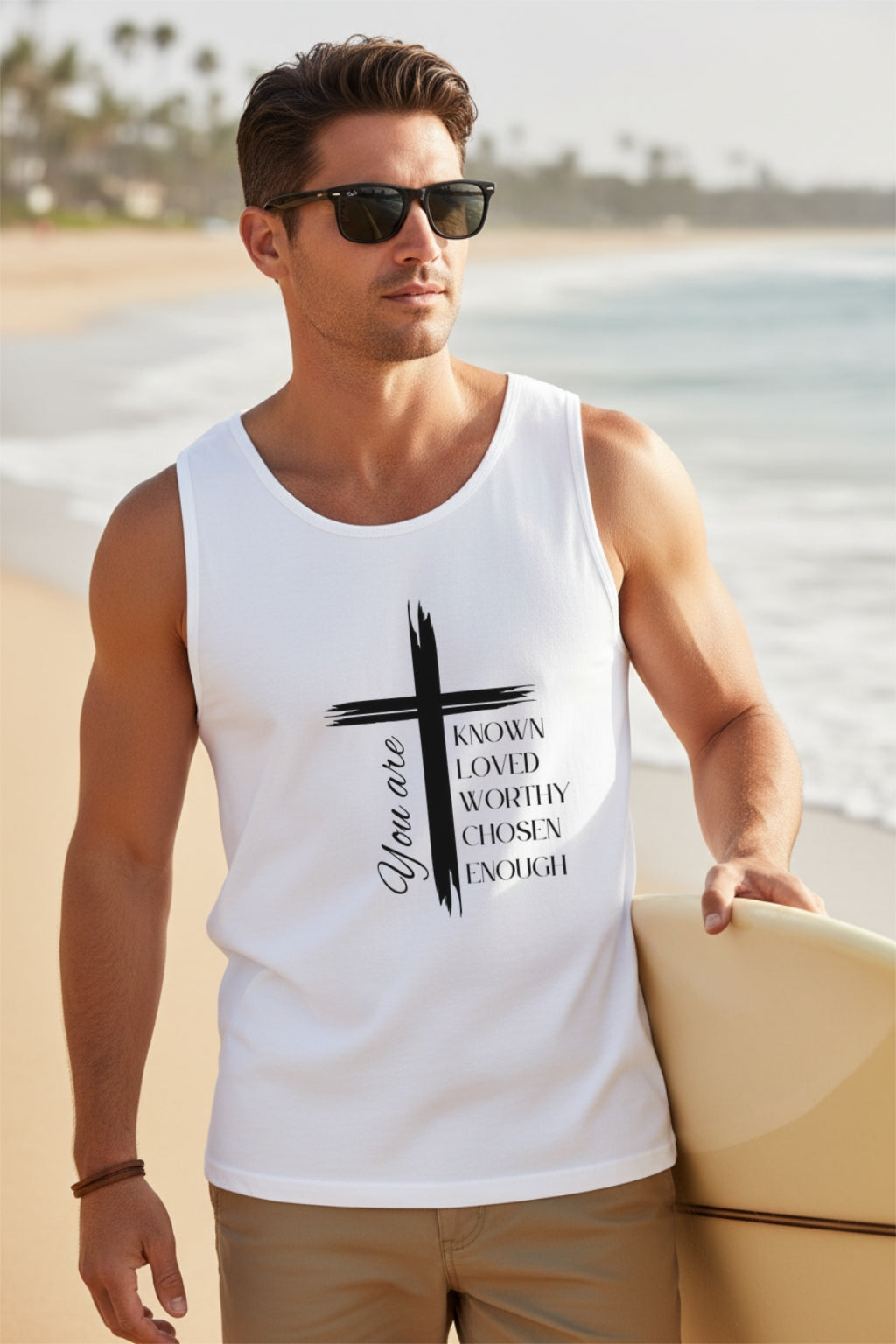 You Are Known, Loved, Worthy, Chosen, Enough Unisex Relaxed Fit Tank Top