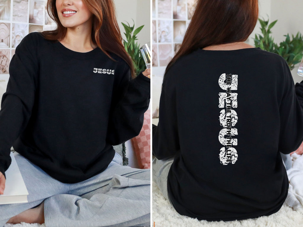 Jesus The Way, The Truth, The Life Unisex Long Sleeve T-Shirt