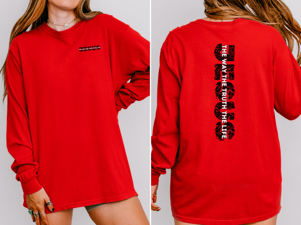 Jesus The Way, The Truth, The Life Unisex Long Sleeve T-Shirt