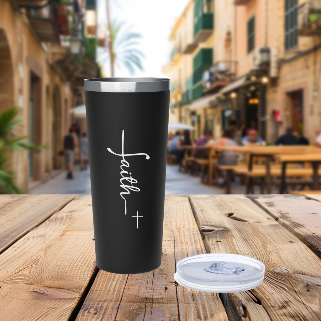 Faith With Cross 22oz Copper Vacuum Insulated Tumbler