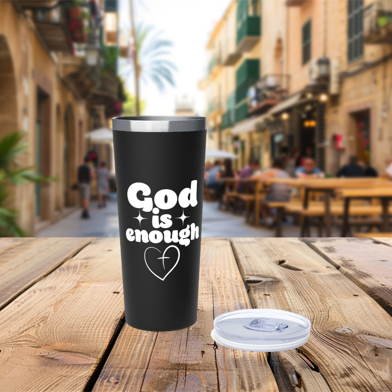 God Is Enough 22oz Copper Insulated Travel Mug