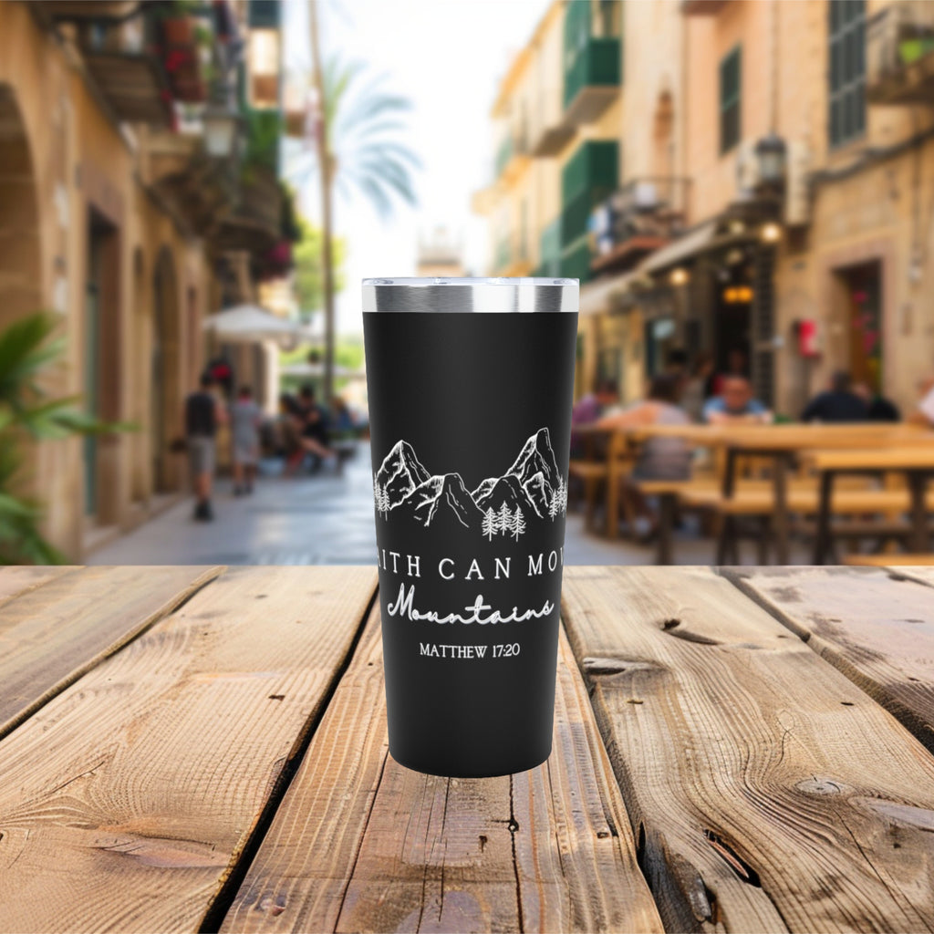 Faith Can Move Mountains 22oz Copper Vacuum Insulated Mug