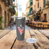 Flag Wrapped Cross Stainless Steel Tumbler, Patriotic Cup, 22oz Insulated Mug, Christian Coffee Travel Flask, Religious Gift