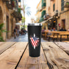 Flag Wrapped Cross Stainless Steel Tumbler, Patriotic Cup, 22oz Insulated Mug, Christian Coffee Travel Flask, Religious Gift