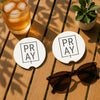 Pray + Cross Soapstone Car Coaster