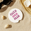 Faith Over Fear Soapstone Car Coaster
