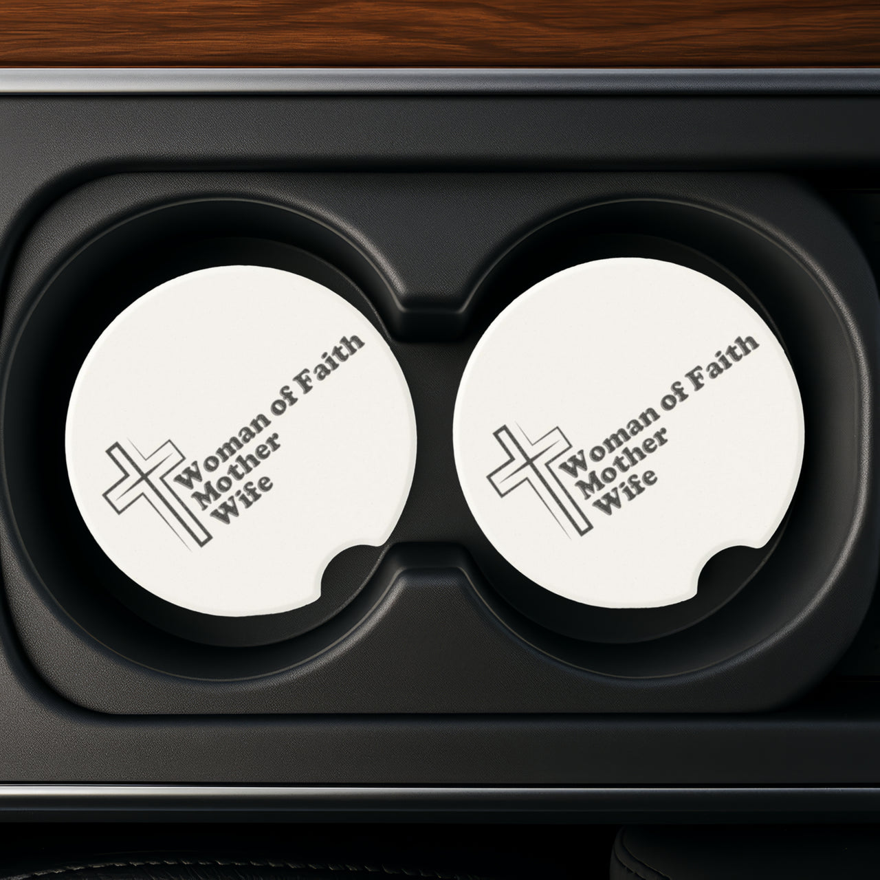 Woman of Faith Soapstone Car Coaster