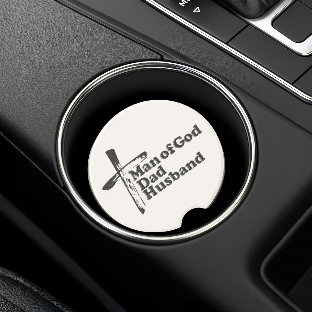 Man of God, Dad, Husband Soapstone Car Coaster