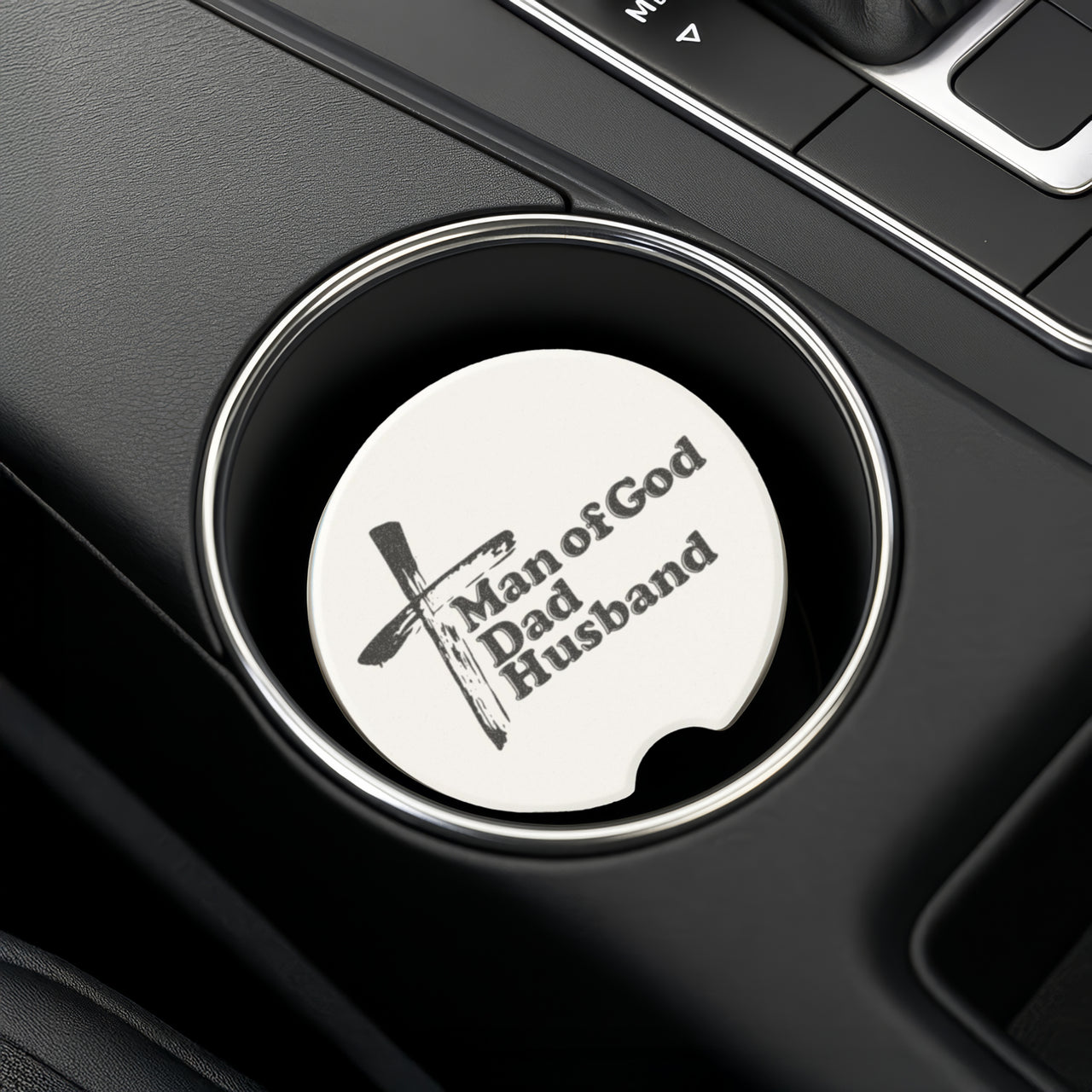 Man of God, Dad, Husband Soapstone Car Coaster